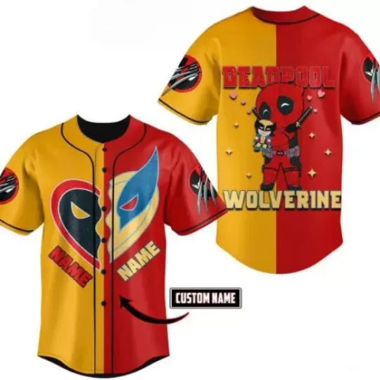 Deadpool And Wolverine True Love 2024 Personalized Baseball Jersey