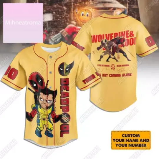 Custom Wolverine And Deadpool Jersey Shirt, Ryan Reynolds Shirt, Hugh Jackman