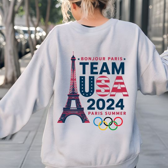 Team USA Paris 2024 Olympics Shirt,  America France Shirts Patriotic Sports Games Shirt