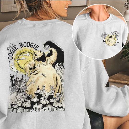Let's Oogie Boogie Halloween Shirt, The Nightmare Before Christmas Sweatshirt, Jack Skellington And Sally Tee, Family Halloween Party Gift