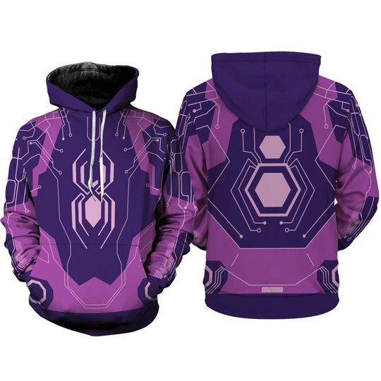 Spider Byte 3D Full Over Print Hoodie | Spider Man Across The SpiderVerse Shirt | Spider Byte Suit | Spider Man Costume