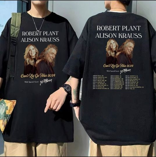 Robert Plant & Alison Krauss Can't Let Go Tour 2024 Shirt, Robert Plant and Alison Krauss 2024 Concert Shirt, Music Tour Tee
