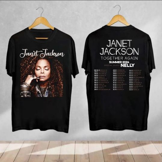 Janet Jackson Together Again Summer 2024 Tour Shirt, Janet Jackson 2024 Concert Shirt, Janet Jackson Unisex Shirt, Janet Jackson Fan Gift