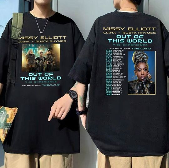 Missy Elliott 2024 Tour x Ciara & Busta Shirt, Out of This World 2024 Tour Shirt, Missy Elliott Rap Tour Concert Tee, Missy Elliott Fan Gift
