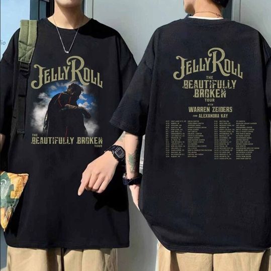 Jelly Roll The Beautifully Broken Tour 2024 Shirt, Jelly Roll 2024 Concert Shirt, Jelly Roll Fan Gift, Vintage Shirt, Jelly Roll Merch