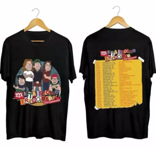 Discover The Devil Wears Metalcore Dropouts 2024 Tour Shirt, 2024 Music Tour Cotton Shirt, Gift For Fans