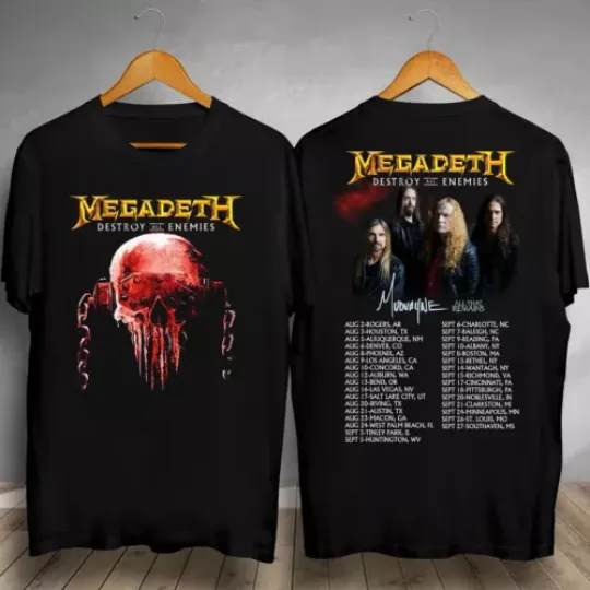 Megadeth Announces Destroy All Enemies 2-Sided Tour Dates 2024 Unisex T-Shirt