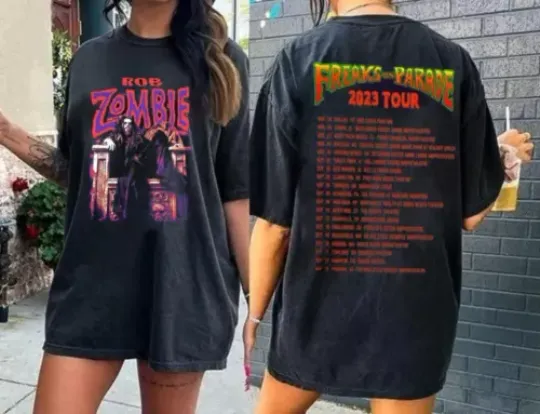 Rob Zombie Freaks On Parade Tour Shirt, Music Tour Cotton Shirt, Gift For Fans