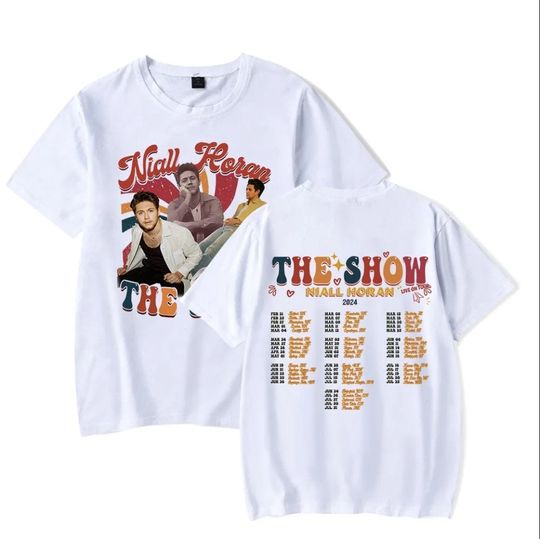 Niall James Horan Merch The Show Llive On Tour NIALL HORAN 2024 T-Shirt, Unisex Streetwear Cotton Tees Shirts Top