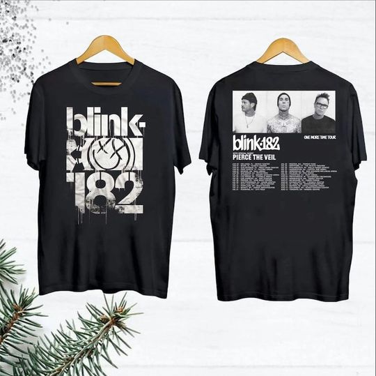 Vintage B182 One More Time 2024 Tour Shirt, B182 Band Fan Gift, B182 Tour Merch, Rock Band B182 Shirt, B182 Shirt