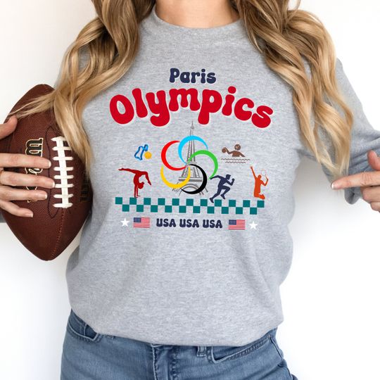 Paris Olympics 2024 Shirt Paris Games Shirt USA Eiffel Tower Shirt Paris France shirt USA Team  Shirt Paris Trip Sweatshirt sport fan gift