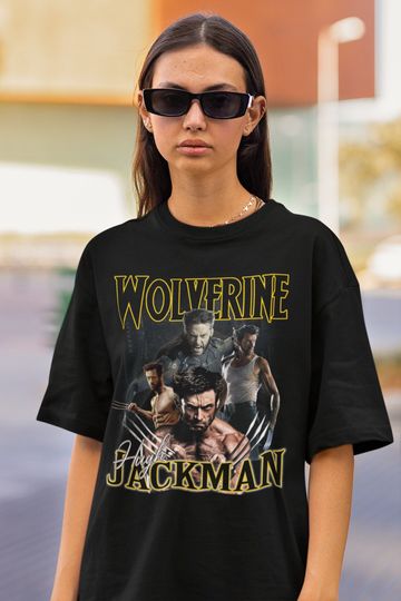 Hugh Jackman wolverine Tshirt Tee Womens, Mens