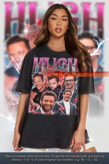 HUGH JACKMAN Vintage Shirt, Hugh Jackman Homage Tshirt, Hugh Jackman Fan Tees, Hugh Jackman Retro 90s, Hugh Jackman Merch Gift