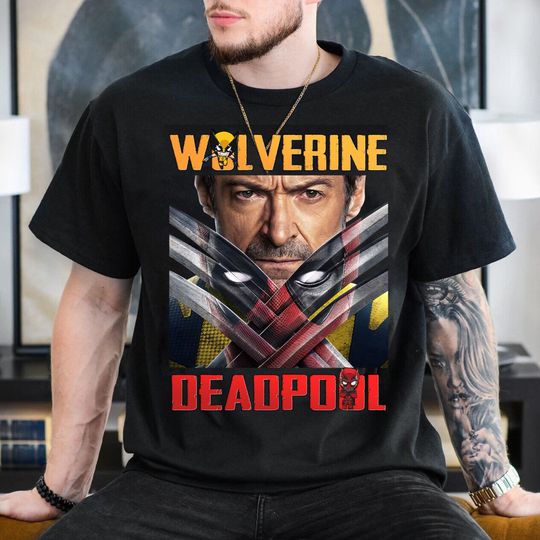 Deadpool and Wolverine Tshirt, Deadpool 3 Movie Shirt, Deadpool & Wolverine Shirt, Hugh Jackman, Deadpool and Wolverine Tee, Wolverine Shirt