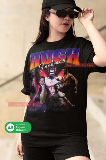 Hugh Jackman Vintage Unisex Shirt, Vintage Hugh Jackman TShirt Gift For Him and Her, Best Hugh Jackman- Express Shipping Available
