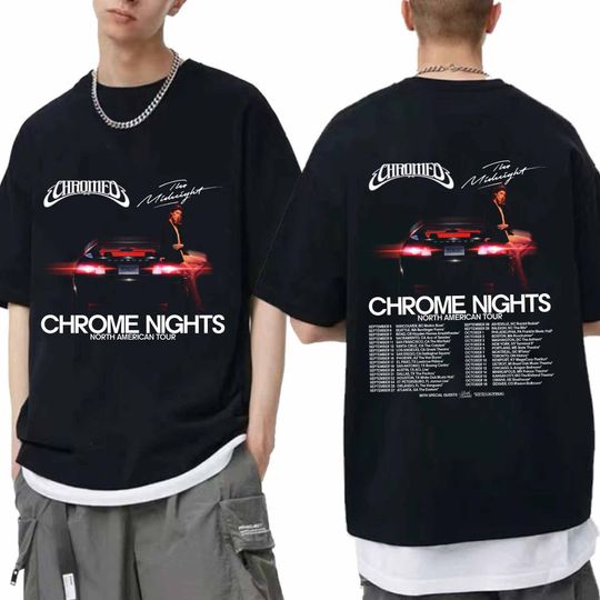 Chromeo and The Midnight - Chrome Nights 2024 Tour Shirt, Chromeo Band Fan Shirt, The Midnight 2024 Tour, Chromeo Band 2024 Concert Tee