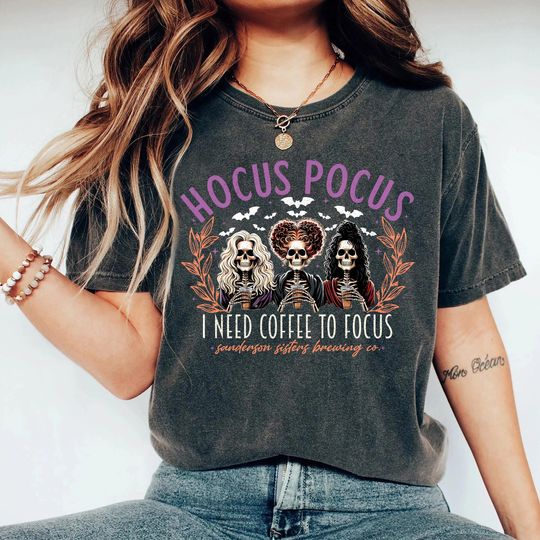 Hocus Pocus Halloween Shirt, Sanderson Sisters T-Shirt, Three Witches Squad Hocus Tee, Halloween Outfit, Classic Retro Fall Tee, Witch Shirt