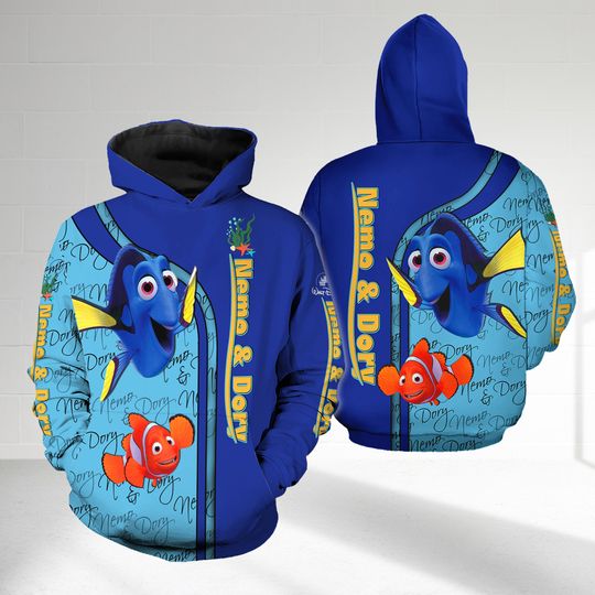 Finding Nemo 3D All Over Print Shirt, Dory Nemo Hoodie, Finding Nemo Adventure Movie 3D Hoodie, Adult Travel Clothing Outfit Tee