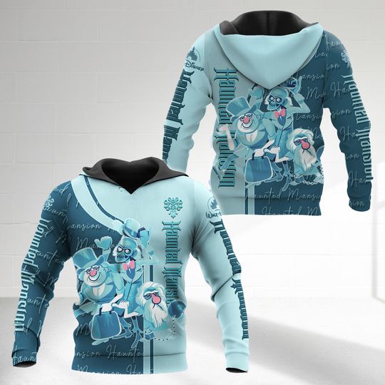 Haunted Mansion 3D All Over Print, Haunted Mansion 3D Hoodie, Halloween Horror Shirt, Hatbox Ghost, Madame Leota, Hatchet Ghost