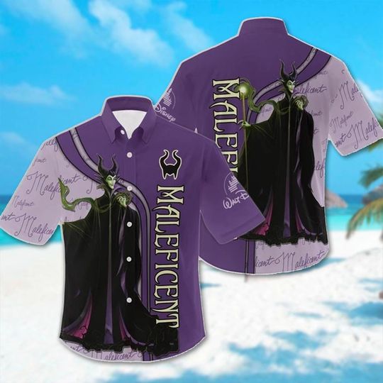 Villain Characters Hawaiian Shirt, Maleficent Halloween Hawaii Shirt, Sleeping Beauty T-Shirt, Horror Character Gift, Villain Halloween Tee