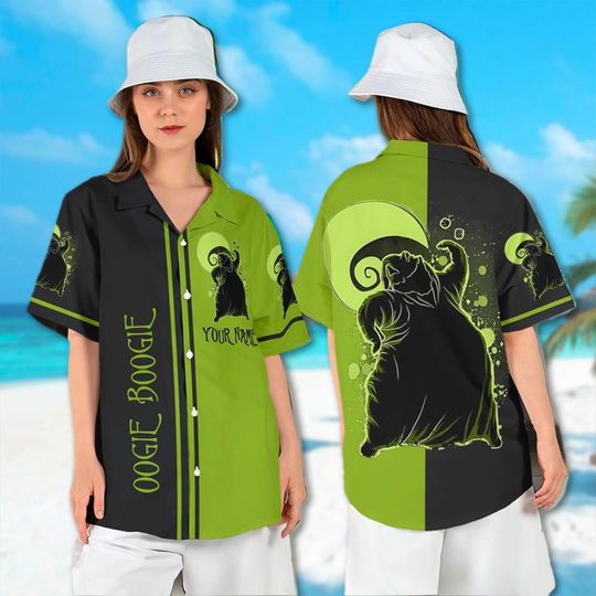 Custom Oogie Boogie Halloween Hawaii Shirt, The Nightmare Before Christmas Shirt, Oogie Boogie Halloween Party Gift, Horror Character Tee