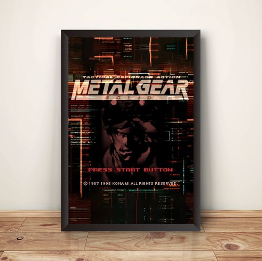 MGS Snake Press Start Premium Poster, Wall Art Print, Home Decor, Poster for Gifts