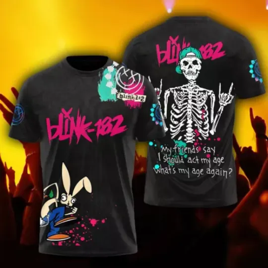 B182 Rock Band All Over Printed 3D T-Shirt Hoodie All Size