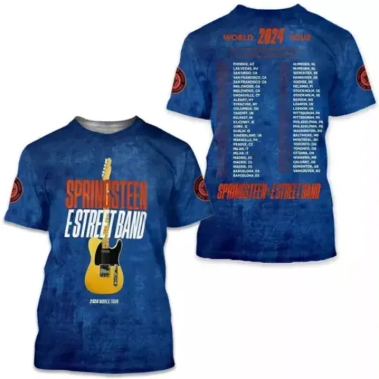 Bruce Springsteen E Street Band Tour 2024 3D All Over Print 3DT-Shirt
