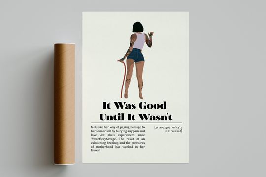 Kehlani It Was Good Until It Wasnt Poster | Minimalist Music Poster | Vintage Retro Art Print |  Wall Art Print | Home Decor