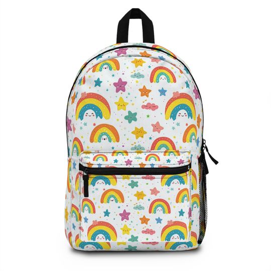 Rainbow Pastel Backpack, Cute Backpack, Back to School Bag for Girls, Backpack for Middle school girls