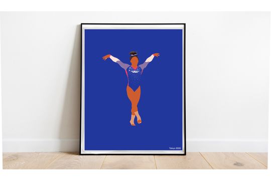 Simone Biles Tokyo 2020 Olympics, Gymnastic Poster, Gymanstic Decor, Gymnastic bedroom