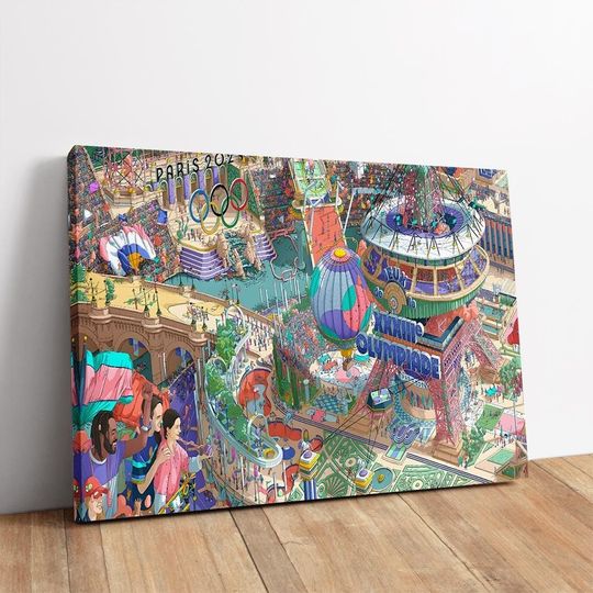 Paris Olympics 2024 Premium Wall Art and Poster, France Summer Olympics