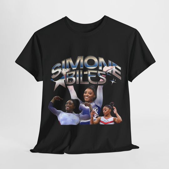 Simone Biles Paris Olympics 2024 Graphic Tee Y2k Vintage Gymnastics Gift | Female Empowerment | Mental Health Team USA Unisex Cotton