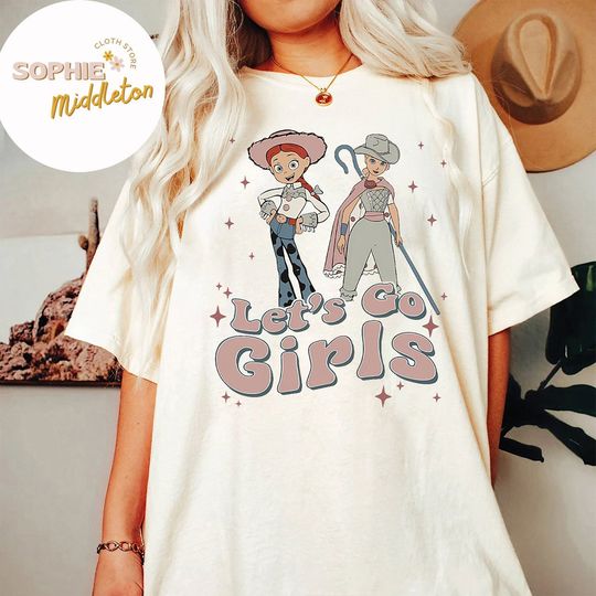 Disney Let's Go Girls Shirt, Toy Story Bo Peep and Jessie Western Shirt, Disneyland Country Music Shirt, Disney Girl Trip Shirt