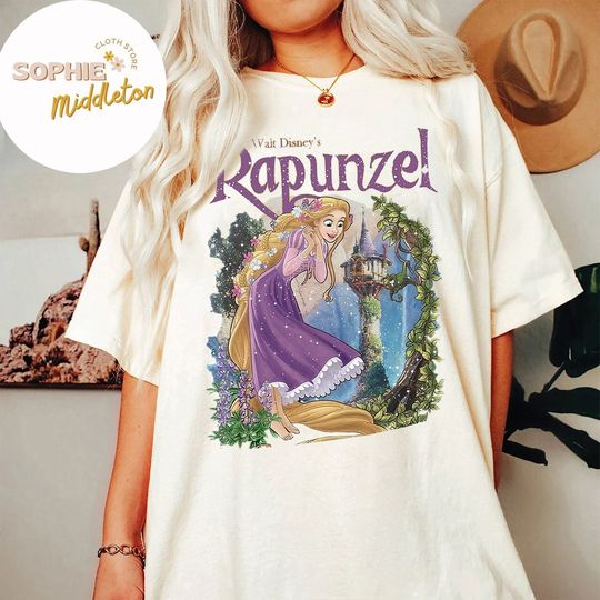 Vintage Disney Tangled Rapunzel Shirt, Disney Princess Shirt, Princess Rapunzel Flynn Rider, Lost Princess Shirt