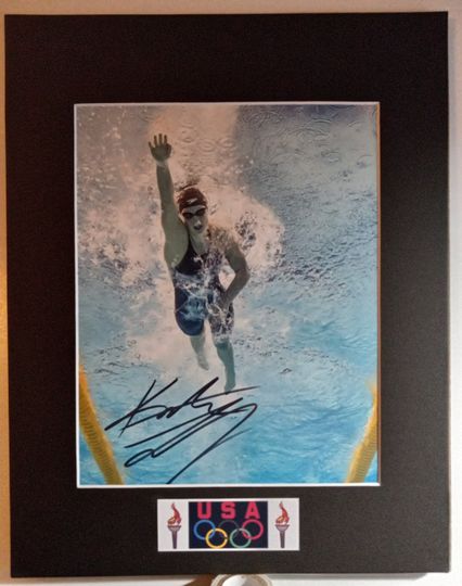 Katie Ledecky Swim Print - Olympic Champion Gold Medal GOAT