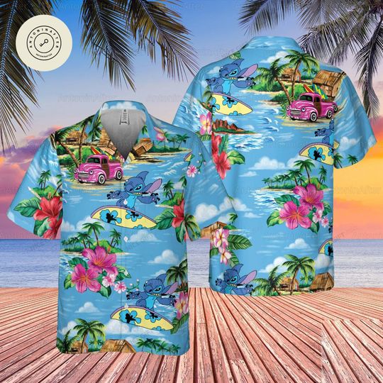Stitch Hawaiian Shirt, Lilo And Stitch Shirt, Stitch Button Shirt, Stitch Vacation Shirt