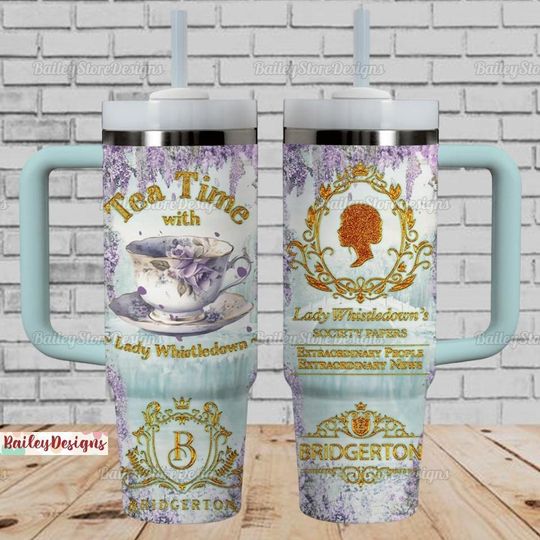 Spill The Tea Lady Whistledow Tumbler, Bridgerton Tumbler 40oz, Lady Whistledowns Steel Tumbler, Daphne Bridgerton Stainless Tumbler