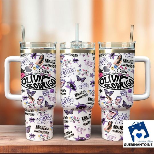 Olivia Rodrigo Tumbler 40oz, Olivia Guts World Tour 2024 Tumbler, Olivia Rodrigo Tumbler Cup, Olivia Rodrigo Fans Gift, Gift For Her
