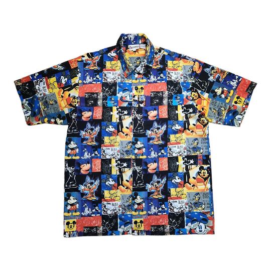 Vintage Mickey, Large, Mickey Mouse, Disney, Mosaic Print, Patchwork