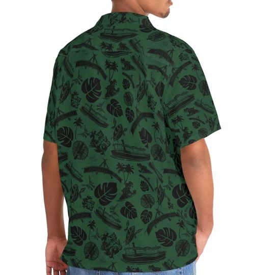 SM-5XL Green Jungle Cruise Inspired | Hawaiian shirt | Tiki Bar | Aloha Shirt