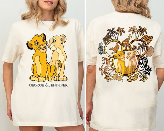 Disney Lion King Shirt, Simba and Nala Couple Shirt, Disney Animal Kingdom Shirt, Disney Honeymoon Shirt, Disney Trip Shirt, Disneyland Tee