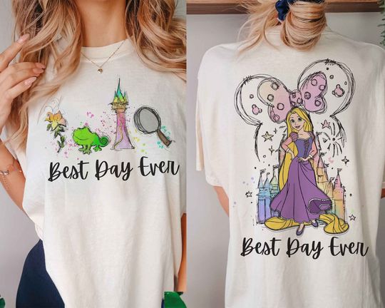 Best Day Ever Disney Rapunzel Tangled Shirt, Rapunzel Shirt, Floral Rapunzel Shirt, WDW Disney Princess Shirt, Tangled Lanterns Shirt