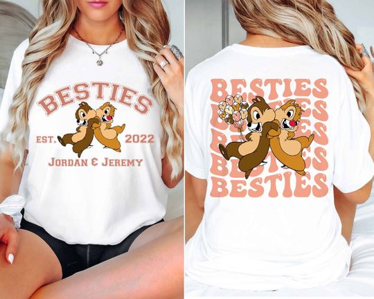 Besties Chip n' Dale Shirt, Disney Double Trouble Shirt, Chip and Dale Shirt, Disney Epcot Shirt, Disney Trip Shirt, Disneyland Shirt
