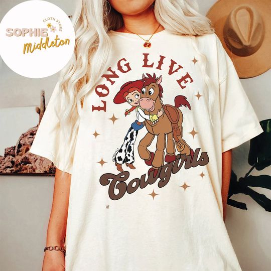 Retro Disney Pixar Toy Story Jessie Long Live Cowgirls Shirt, Disney Toy Story Shirt, Disney Toy Story Character Shirt