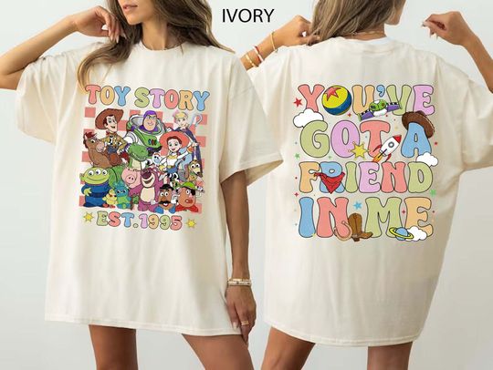 Retro Disney Pixar Toy Story You've Got a Friend in Me Shirt, Disney Toy Story Shirt, Buzz Lightyear and Woody Shirt