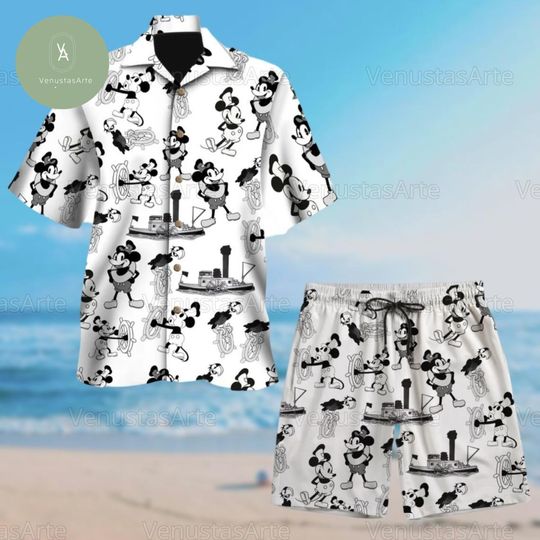 Mickey Mouse Hawaiian Shirt, Mickey Short, Disney Family Trip Shirt, Birthday Gift