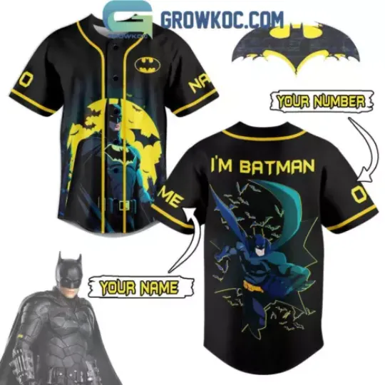 I Am Batman DC Comic Personalized Baseball Shirt