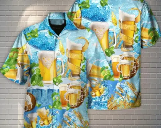 Beer Make Everyone Happy Hawaiian Shirt, Tropical Beach Shirt Gift For Dad