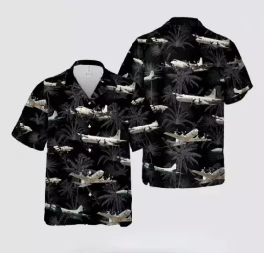 Us Navy Lockheed P-3 Orion Hawaiian Shirt, Gift For Navy Soldiers